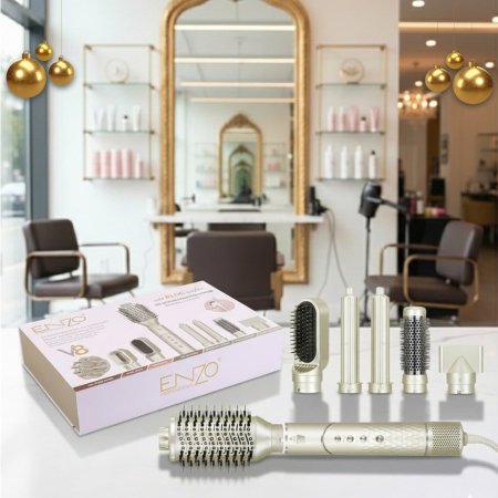 Enzo Air Styler8-in-1 – جهاز إنزو متعدد الوظائف لتجفيف وتصفيف الشعر